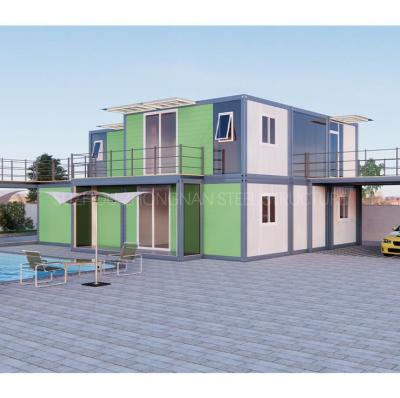 China Low Cost 20ftr 40ft New Modern Prefab Homes Colorful Custom Shipping Container House Set For Living Room for sale