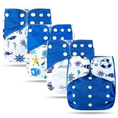 China Free sample hot sale bamboo diaper cloth printed reusable diaper for newborn for sale