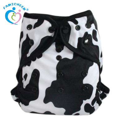 China Customer Customized Printed Cloth Diaper Cover OEM Label Washable Baby Diaper for sale