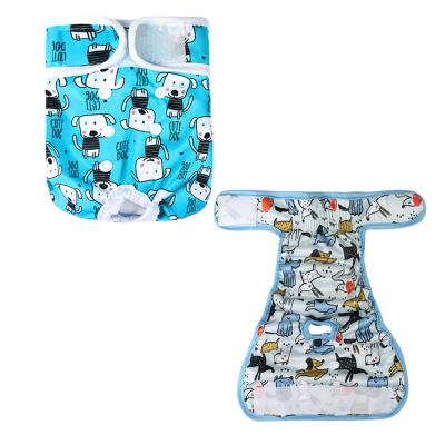 China Famicheer BSCI Medium Soft Printed Reusable Female Pet Dog Diaper Printing Dog Diapers for sale