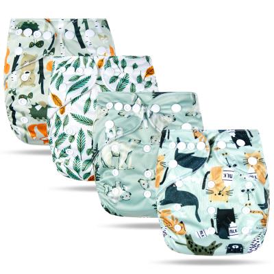 China Famicheer Printed All In One Cloth Diapers Best Cheap Infant Diapers Parents Choice Premium Cloth Diapers 4 Size for sale