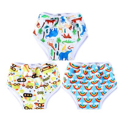 China Famicheer Printed 4 Pack Cotton Potty Training Pants 6 Diaper Diaper Baby Potty Training Pants for sale