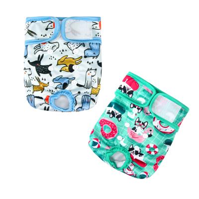 China Famicheer BSCI Mini Reusable Female Medium Puppy Diapers Girl Dog Printed Diapers for sale