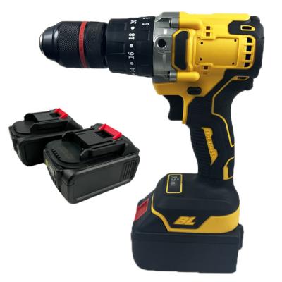 China Construction Cordless Hammer Drill 13mm Chuck Electric Brushless Impact Drill for sale