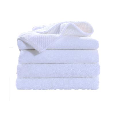 China Promotional Child Safe 100% White Towels Cotton Beauty Salon Towels With Logo for sale