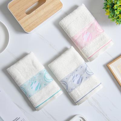 China Factory Outlet 100% Bamboo Soft Luxury Towel Child Safe Fiber Bamboo Face Towel With Planet Pattern for sale