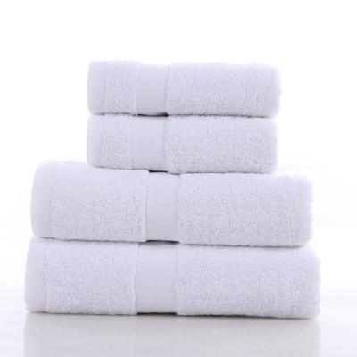 China Cheap Dobby Maker Towel Set White Bath Face Hand Towel Child Safe 14S Cotton With Good Water Absorption for sale