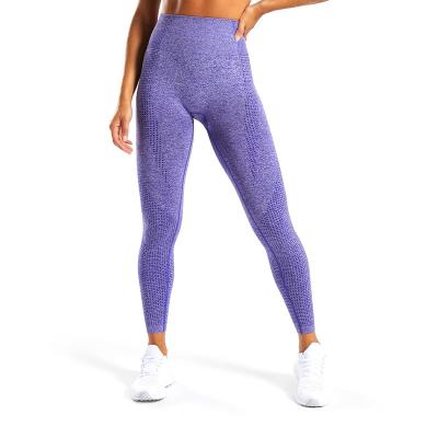 China Wholesale Antibacterial Women High Waist Seamless Gaiters Sports Pure Color Yoga Pants for sale