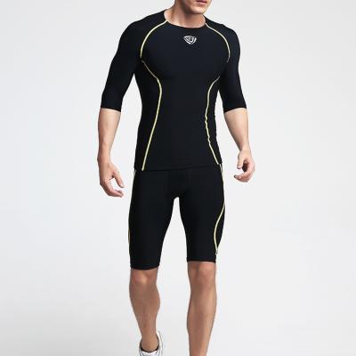 China Men Compression Set New Arrival Free Sample High Quality Antibacterial Yoga Suit for sale