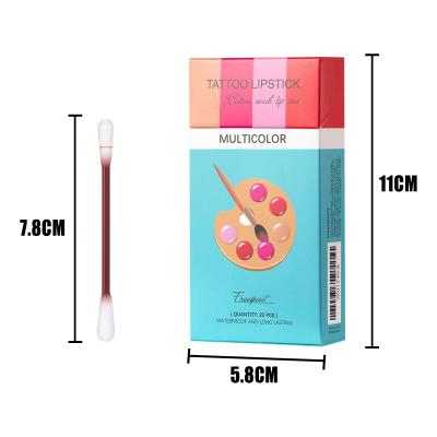 China Amazone Private Label Stick Waterproof Hot Selling Disposable Cup Non Waterproof Makeup Cotton Swab Non Fading Lip Gloss for sale