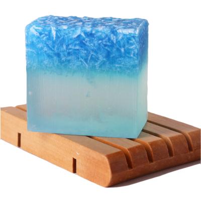 China New Arrival Natural Handmade Whitening Tamp Bar Custom Made Blue Enchantress Skin Face Soap Base Cleansing Bar for sale