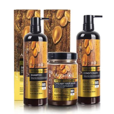 China Argan Oil Restore Luster Nourish Private Label Color-Safe Anti-Dandruff Hair Anti-Dandruff Hair Shampoo and Conditioner Set for sale