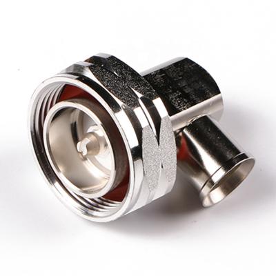 China Low PIM 7/16 DIN RF Right Angle Male RF Connector for RG402, RG401, RG405, 1/4