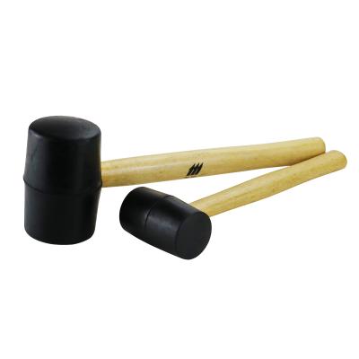 China Machinist Hammer Hand Tool Handle Wood Black Rubber Hammer For Individual Construction Decoration for sale