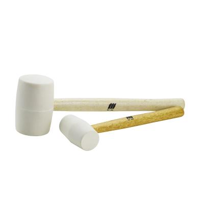 China Machinist Hammer Non Slip High Quality Wood Handle Round Rubber Mallet Hammer For Home Building for sale