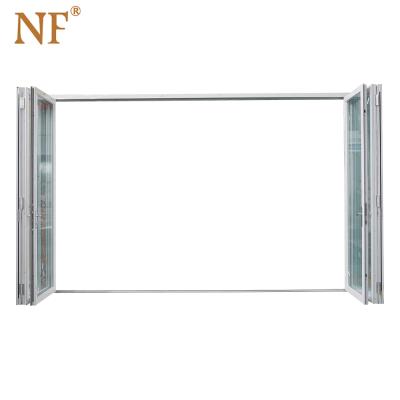 China Heat Insulation Veranda Double Glazing Folding Doors Waterproof Aluminum Design for sale