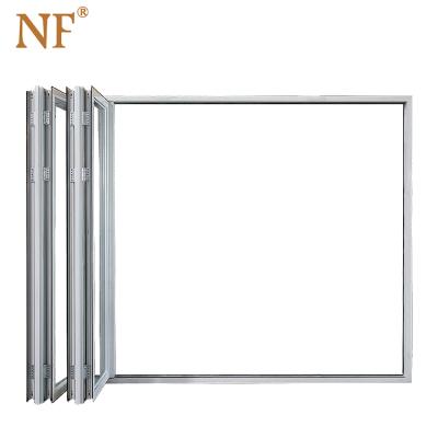 China Custom Modern Kitchen Accordion Low-E Aluminum Folding Glass Bi Fold Doors For Conservatory for sale