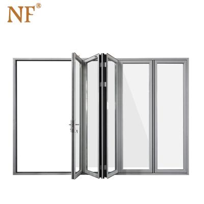 China 2022 Latest Superlative Heat Insulation NF Design Performance Modern Aluminum Folding Door for sale