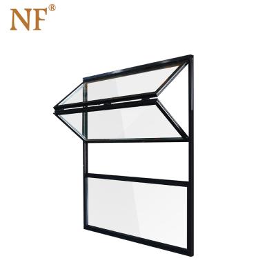 China Vertical Thermal Break Magnetic Foldable Commercial Windows Bifold Proof Hurricane Screen Aluminum Folding Windows for sale