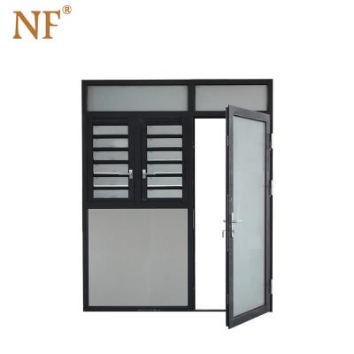 China Safe Modern Custom Metal Main Canopy Doors Design Aluminum Shutter Casement Door for sale