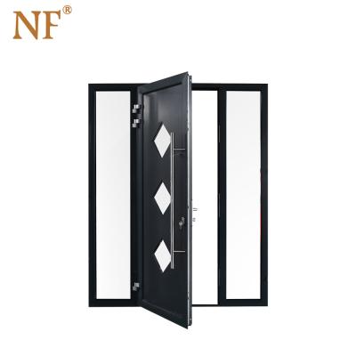 China Latest Design Sound Insulation Commercial Double Glazed Exterior Doors Standard Size Hinged Casement Door for sale