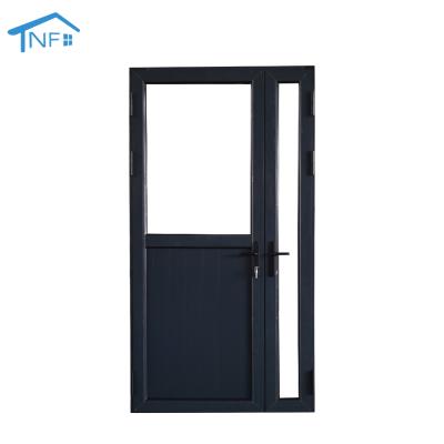 China Australia Standard Sound Insulation Aluminum Double Glass Door Panel Hinged Glass Half Aluminum Casement Door Half For Residential for sale