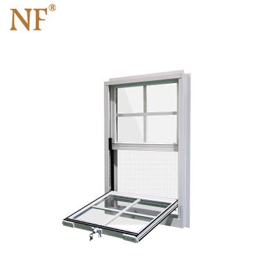 China Magnetic Screen Aluminum Sliding Up Modern American Style Sash Windows Double Hung Window for sale