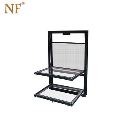 China Good Quality American Magnetic Screen Style Vertical Sliding Window Bottom Sliding Windows for sale