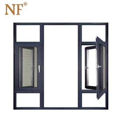 China Magnetic Screen CE Certificates Burglar Proof Casement Windows With Stainless Steel Mosquito Net And Mosquito Net for sale