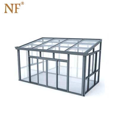 China Winter Garden Modern Glass Sunrooms Free Standing Aluminum Sunroom for sale