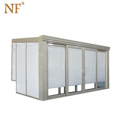 China Modern Free Standing Insulated Veranda Sunroom Glass Room for sale