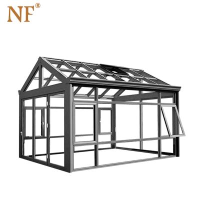 China Commercial Aluminum Frame Modern Aluminum Glass Roof Prefab Sunroom for sale