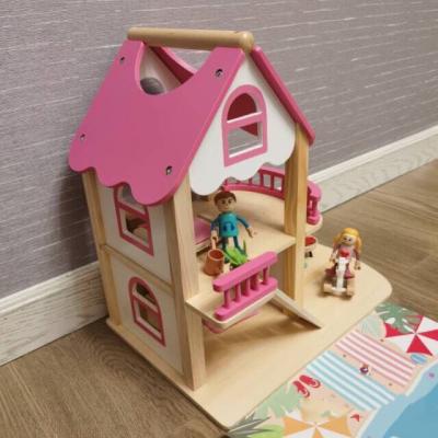 China Factory Price Funny Girls Children's Educational House Toys Multi-layer Wooden Kids Doll House/ for sale