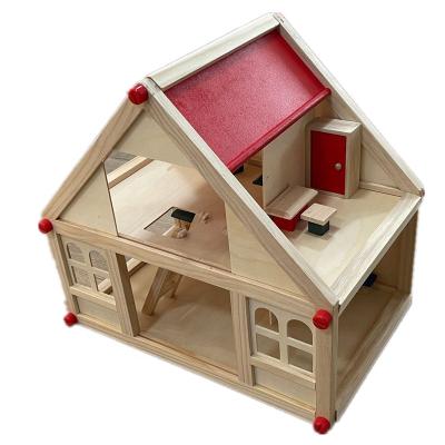 China Best Selling Children's Wooden House Toys Educational Children's House / Wooden Doll House for sale