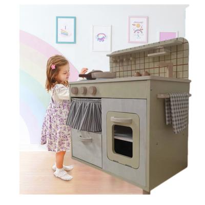 China Eco-friendly Factory Wood Kitchen Toys Girl Play House Mini Wooden Kitchen Toys for sale