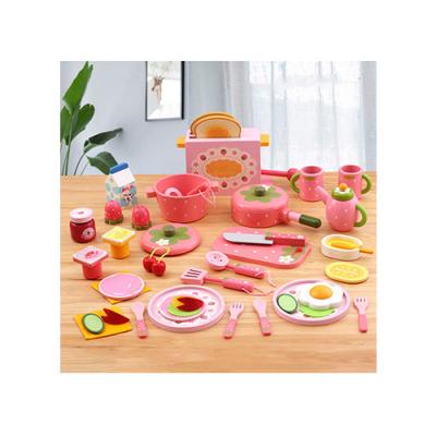 China Hot Selling Wooden Kids Wooden Kitchen Toys Mini Cake Cutting Wooden Toys for sale