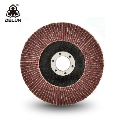 China 5 Inch Size Hot Fin Grinding Wheel For Aluminum Oxide Fin Wheel Sandpaper Abrasive Buffing Polishing Durable Grinding Wheel for sale