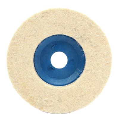 China Polishing Polishing Wheel 100X2X16 Plastic Bearing High Thick Pure Wool Felt Disc Angle Grinder for sale