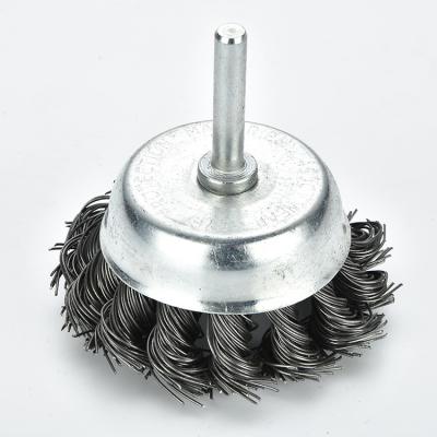 China High quality Axle moubted wheel polishing twisted brush 50mm for sale