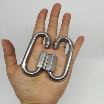 China Stainless Steel Quick Link M5 Oven Shape Spring Snap Hook for sale