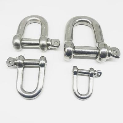 China Heavy Industry D-shackle AISI 304 Screw Pin JIS Type Stainless Steel Ringging Dee Shackle for sale