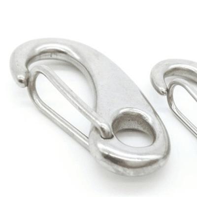 China 100mm Best Quality Stainless Steel Egg Shape Spring Stainless Steel Snap Hook for sale