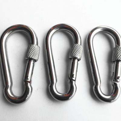 China 201 Metal Stainless Steel Heavy Duty Spring Snap Hook Link Spring Buckle for sale