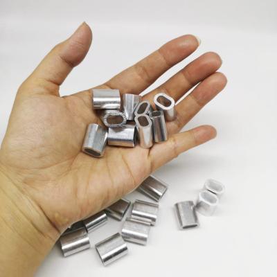 China Wire Rope Fittings Ferrules For Single Cable 1.2.0mm Aluminum Bushings For Rigging Trace Leader Crimps, for sale