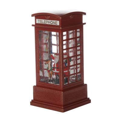 China Wholesale Christmast Ornament Factory Snowman Phone Booth Luminous Decoration Scene Layout Props Christmas Decoration Lights Holiday Lights for sale