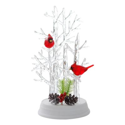 China Red Gift Bird Forest Scene Ornament For Home Decoration Or New Crafts Home Decoration Product Ideas 2022 Plastic Gift for sale