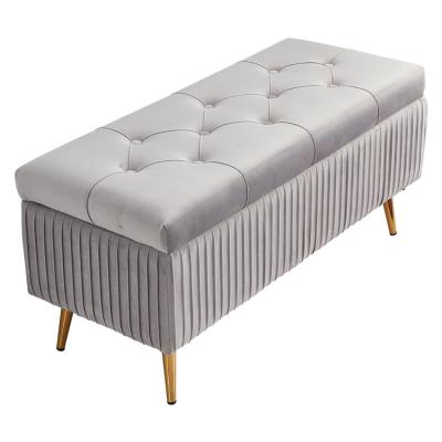 China Long Stool Foldable Rectangle Sofa Stool To Door Clothing Store Fitting Room Storage Bin Storage Stool Shoe Bench for sale