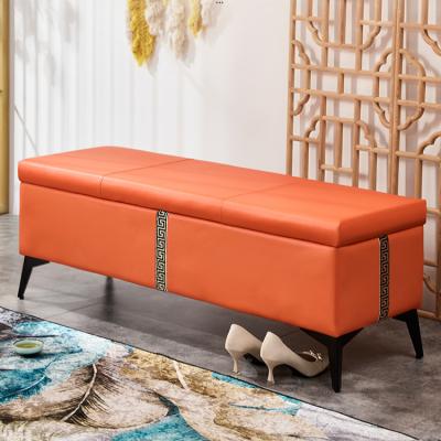 China Long Strip Storage Foldable Living Room Stool Cloakroom Clothing Store Entrance Home Door Strip Storage Sofa Shoe Stool for sale