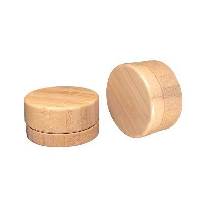 China 50ml 50g aluminum inner bamboo cosmetic jar skin care cosmetic biodegradable recyclable bamboo jar for sale