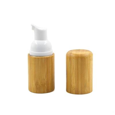 China 30g Full Bamboo Skin Care Foam Bottle Squeezing Type Foaming Bottle Packaging Blowing Cleansing Cream for sale